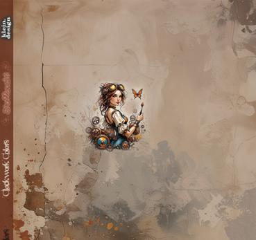 Preview: Clockwork Colors - großes Panel - French Terry